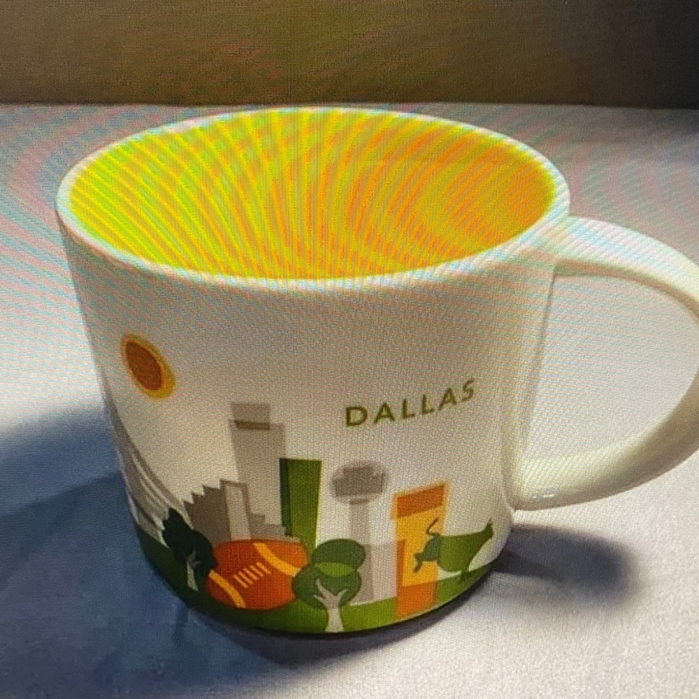 Starbucks Dallas You Are Here Collection 14 oz Ceramic Coffee Mug
